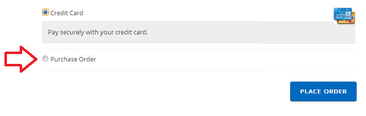 Pay by Purchase Order Check Box